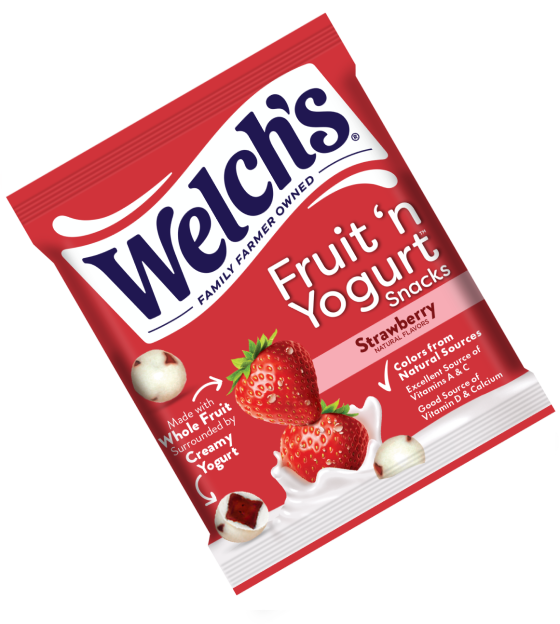 strawberry fruit and yogurt snacks